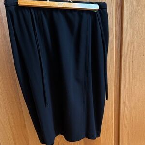 Vintage Chic Black Pencil Skirt for Women